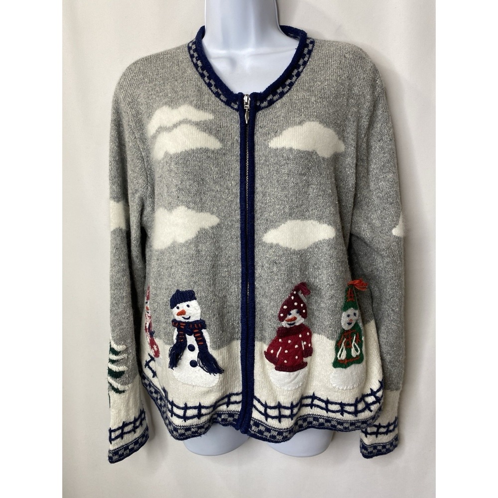 Vintage Holiday Lodge By Northcrest Womens Ugly‎ Christmas Sweater Size Medium